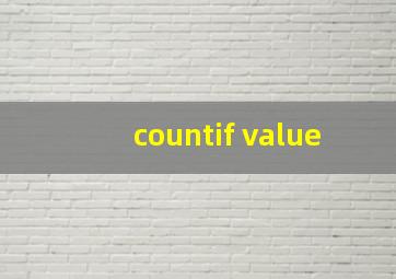 countif value